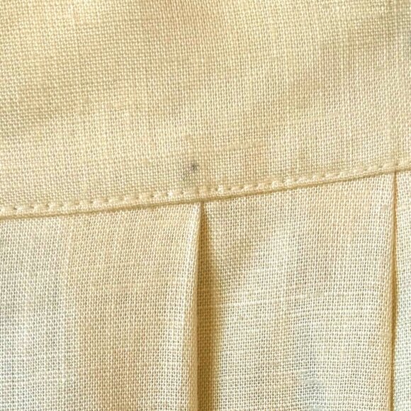Vintage Linen Blend Pleated Midi Pencil Skirt (4) - Picture 7 of 8